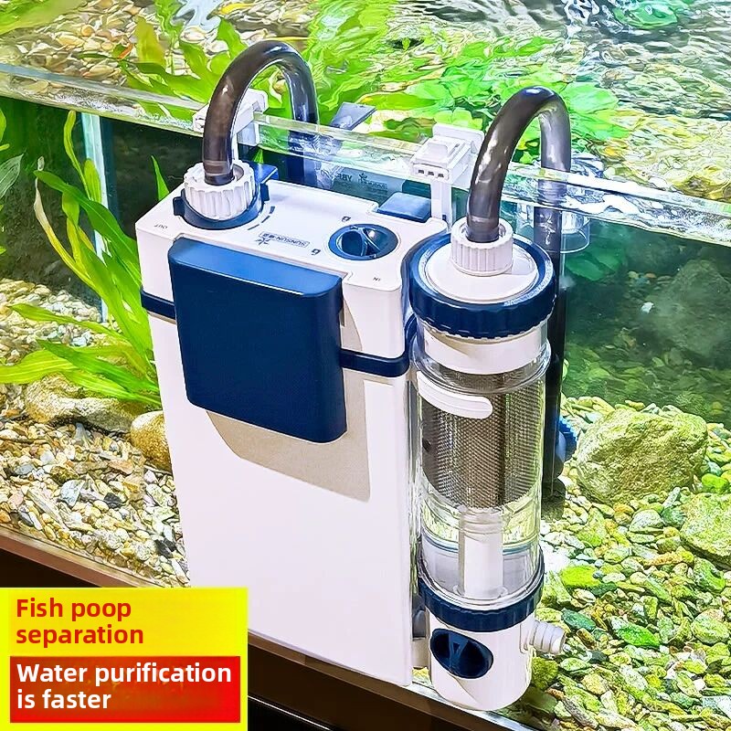 Marine Aquarium Uv Sterilizer - SUNSUN 新型水槽フィルター YBF-500 酸素濾過一体型機浄水ポンプ 壁掛け魚トイレ