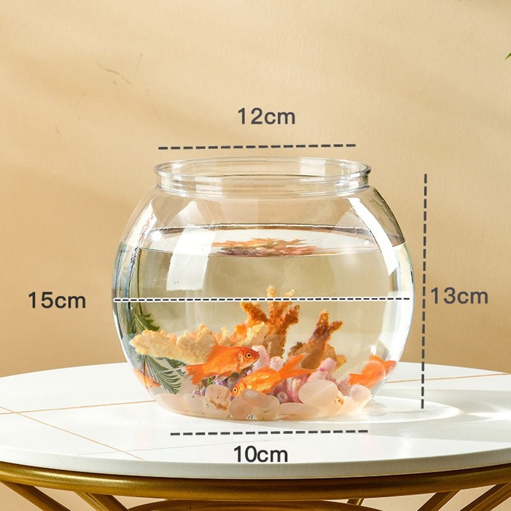 ホームデコレーション クリア透明丸型水槽 プラスチック製小型 - Marine Aquarium Live のレビューと価格