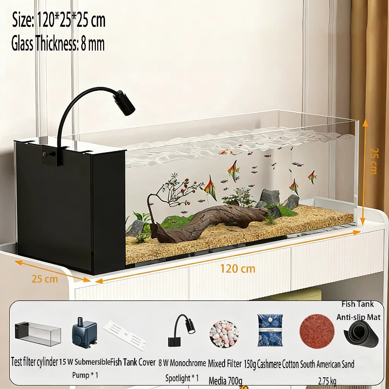 一体型フィルター付き水槽、2025年新型超透明ガラス、リビン - Marine Aquarium All In One のレビューと価格