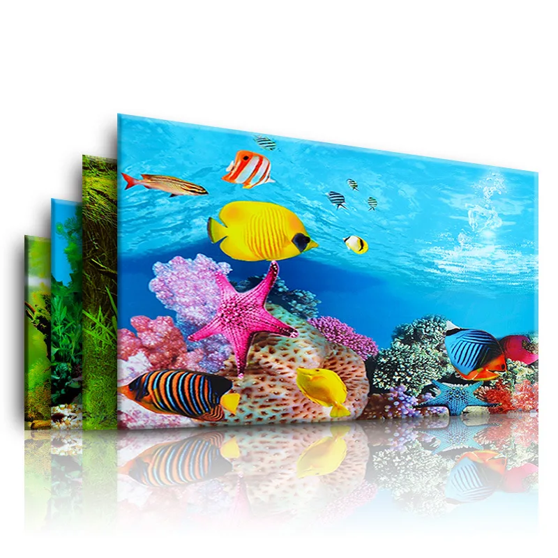 水族館の背景 3d ステッカーポスター水槽水族館の背景アクセ - Marine Aquarium All In One のレビューと価格