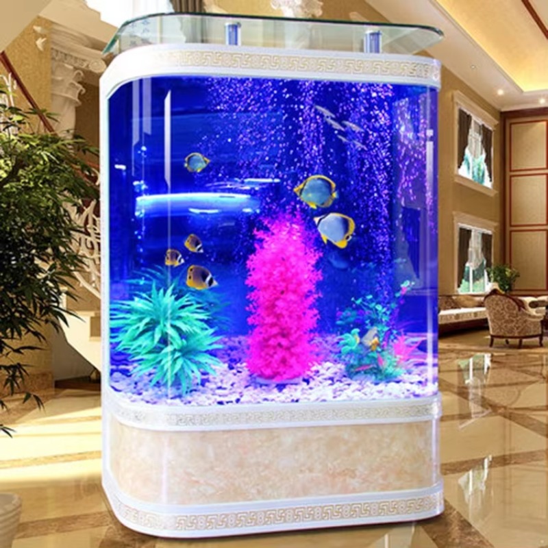 マリン200ガロンガラス製水槽 モダンデザイン リビング/ダ - Marine Aquarium Live のレビューと価格