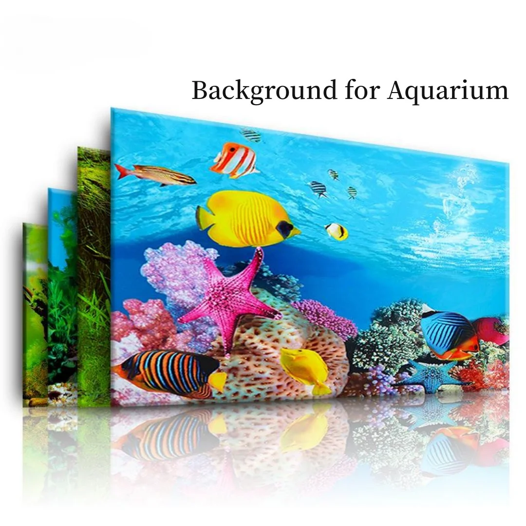 3D水族館の背景ステッカー,水槽の装飾,海洋植物,両面風景, - Marine Aquarium All In One のレビューと価格