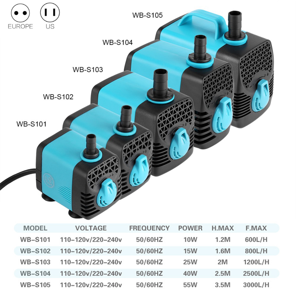 超静音水中フィルターポンプ,220v,養魚池の噴水,高水槽水 - Aquarium Marine Filter のレビューと価格