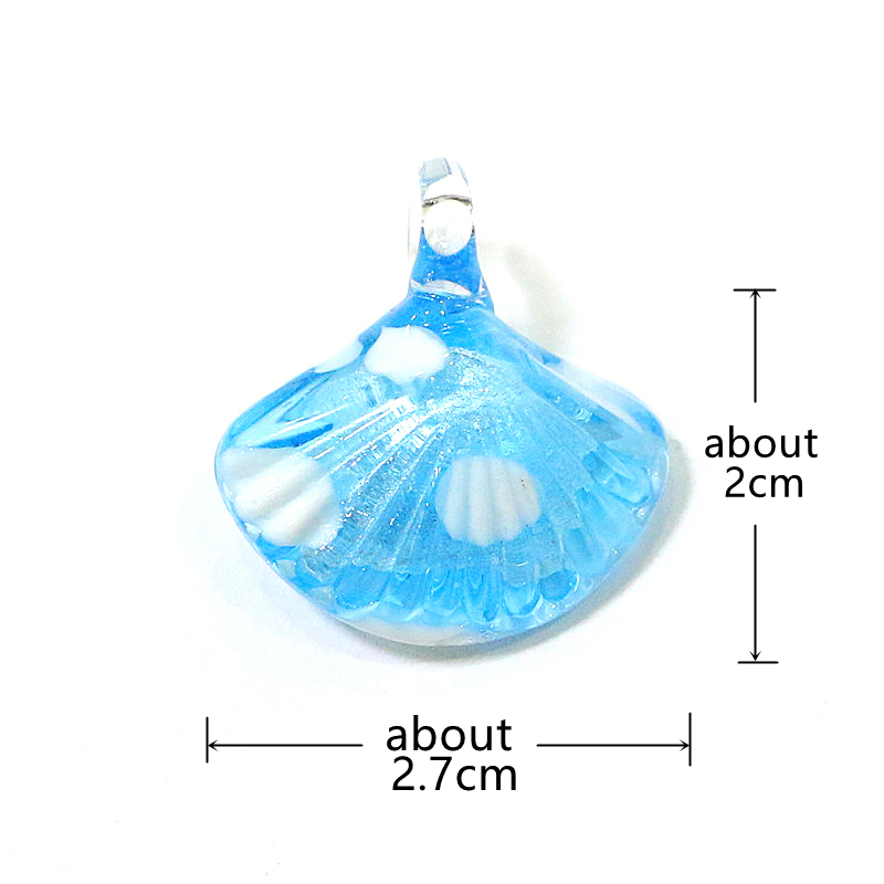 カラフルなミニ貝殻チャームガラスペンダントかわいい海洋生物の - Aquarium And Marine のレビューと価格