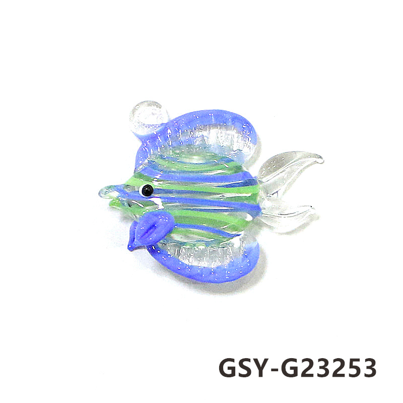 手作りの熱帯魚ミニチュア彫刻2点セットガラスペンダント水族館 - Aquarium And Marine のレビューと価格